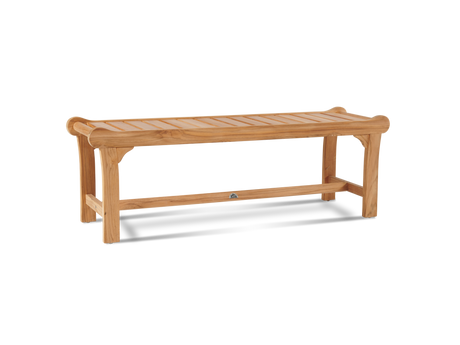 Park 2-Person Teak Outdoor Backless Bench - Ornate Home
