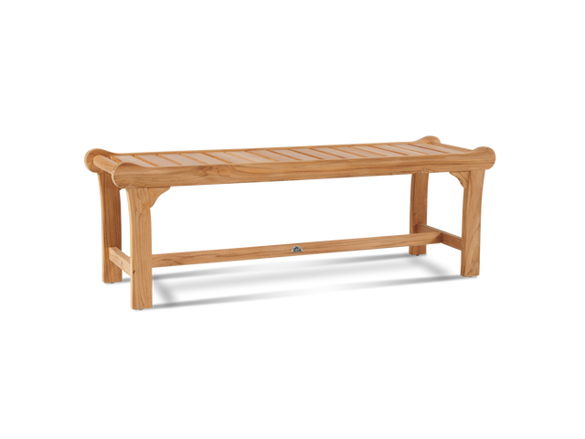 Park 2-Person Teak Outdoor Backless Bench - Ornate Home