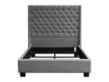 Park Avenue Grey Eastern King Tufted Bed - Ornate Home