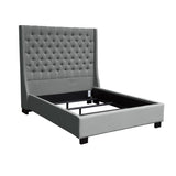 Park Avenue Grey Eastern King Tufted Bed - Ornate Home