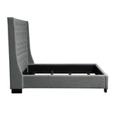 Park Avenue Grey Eastern King Tufted Bed - Ornate Home