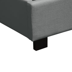 Park Avenue Grey Eastern King Tufted Bed - Ornate Home