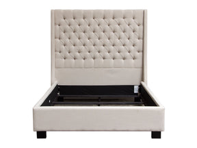 Park Avenue Sand Eastern King Tufted Bed - Ornate Home