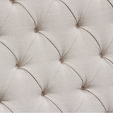 Park Avenue Sand Eastern King Tufted Bed - Ornate Home