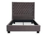 Park Avenue Smoke Grey Eastern King Tufted Bed - Ornate Home