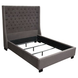 Park Avenue Smoke Grey Eastern King Tufted Bed - Ornate Home