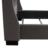 Park Avenue Smoke Grey Eastern King Tufted Bed - Ornate Home