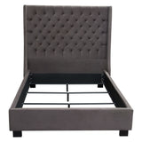 Park Avenue Smoke Grey Queen Tufted Bed - Ornate Home
