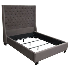 Park Avenue Smoke Grey Queen Tufted Bed - Ornate Home