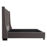 Park Avenue Smoke Grey Queen Tufted Bed - Ornate Home