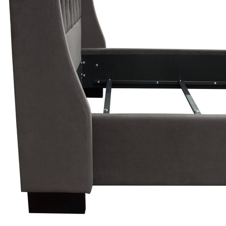 Park Avenue Smoke Grey Queen Tufted Bed - Ornate Home