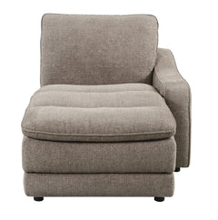 Park City Cream Fabric 6-Pc Dual Power Reclining Sectional with LAF Chaise - Ornate Home