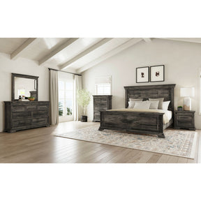 Park Ridge Charcoal 3-Piece King Panel Bedroom Set - Ornate Home