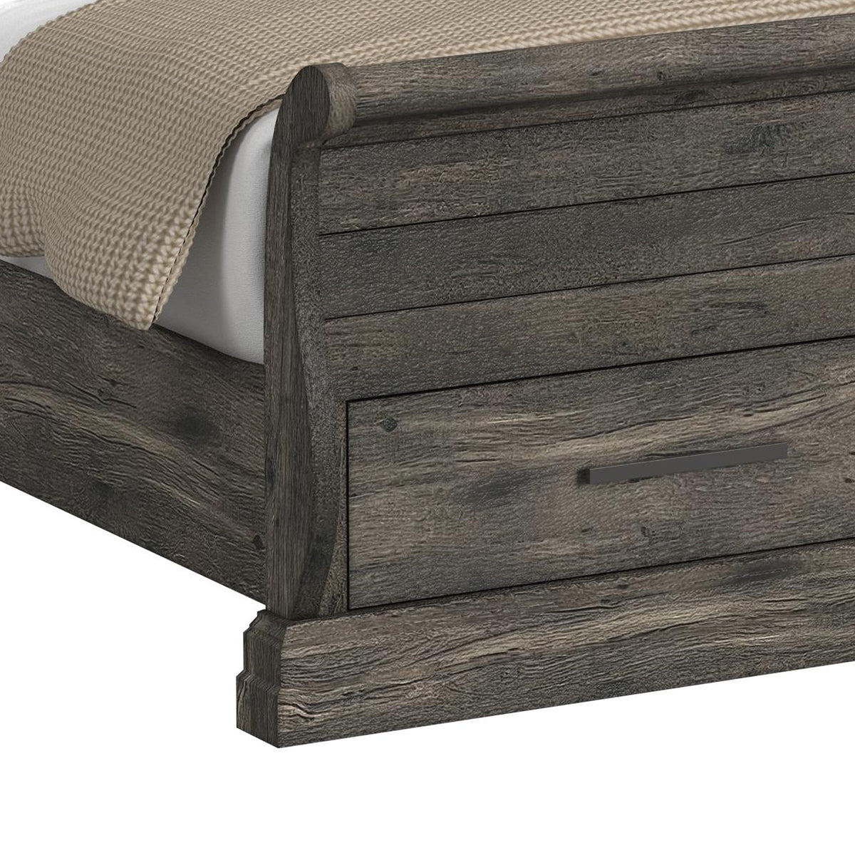 Park Ridge Charcoal 3-Piece King Sleigh Storage Bedroom Set - Ornate Home