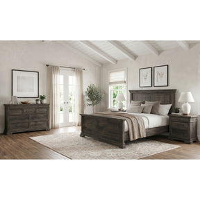 Park Ridge Charcoal 4-Piece King Bedroom Set with 2 Nightstands & Dresser - Ornate Home