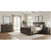 Park Ridge Charcoal 4-Piece Queen Sleigh Storage Bedroom Set with 2 Nightstands & Dresser - Ornate Home