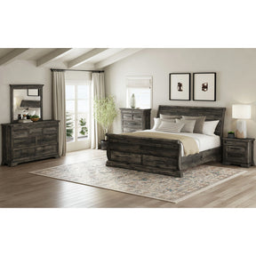 Park Ridge Charcoal 5-Piece Queen Sleigh Storage Bedroom Set - Ornate Home