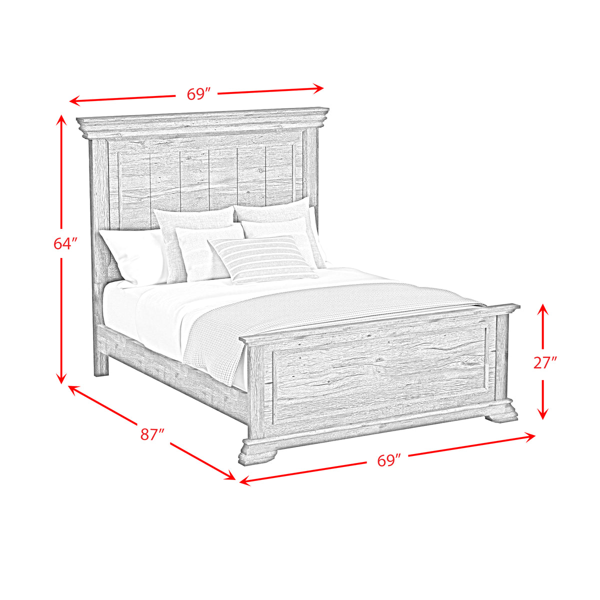 Park Ridge Charcoal Queen Panel Bed - Ornate Home