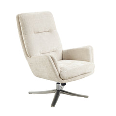 Parker Beige Swivel Chair w/ Ottoman - Ornate Home