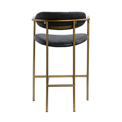 Parker Black/Gold Leather Seat Metal Counter Stool