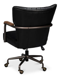 Parker Black Office Chair - Ornate Home