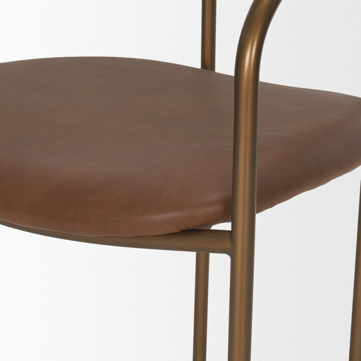 Parker Brown/Gold Curved Back Dining Arm Chair (Set of 2)