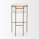 Parker Cream/Gold Fabric Seat Metal Bar Stool