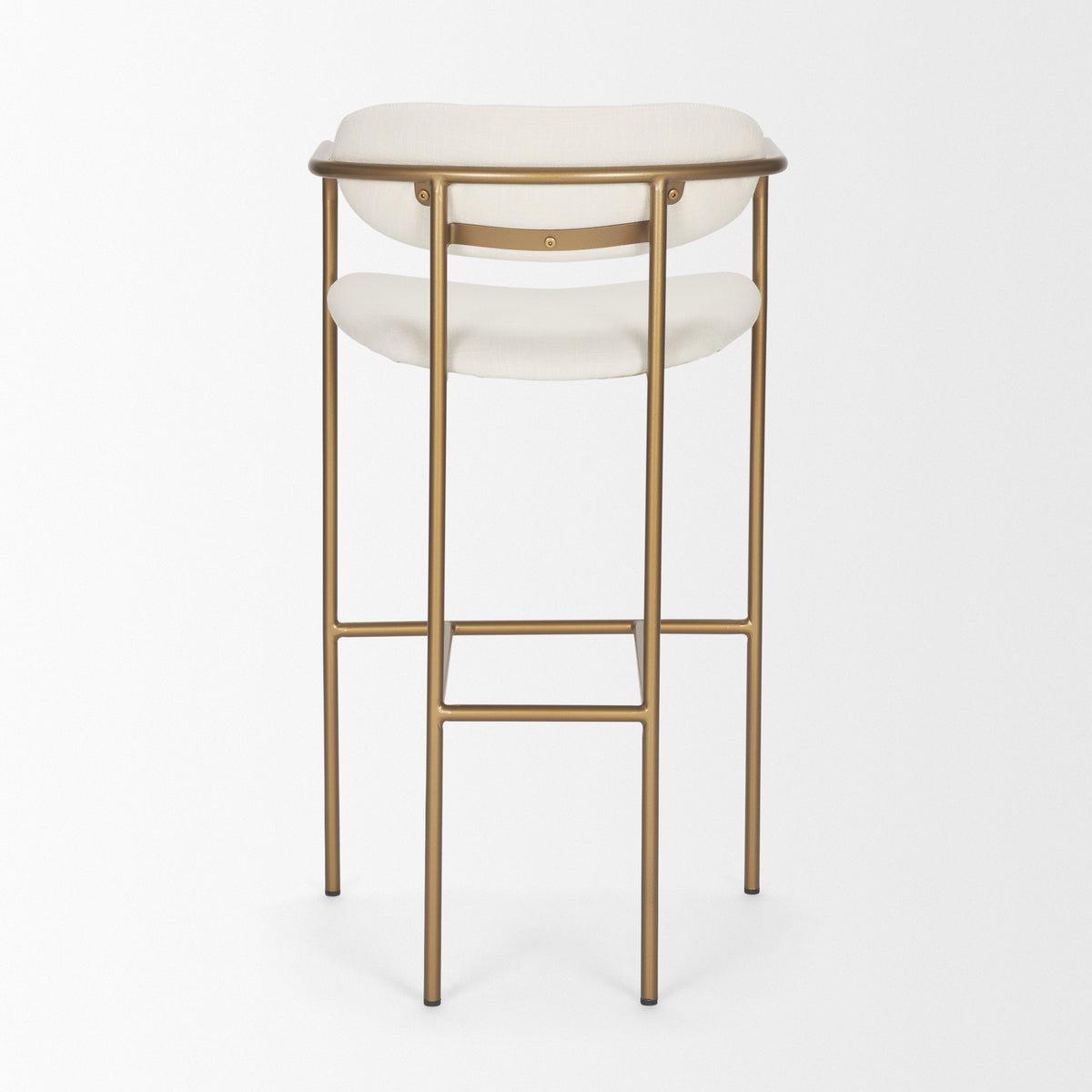 Parker Cream/Gold Fabric Seat Metal Bar Stool