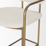 Parker Cream/Gold Fabric Seat Metal Bar Stool