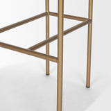 Parker Cream/Gold Fabric Seat Metal Bar Stool