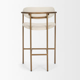 Parker Cream/Gold Fabric Seat Metal Counter Stool - Ornate Home