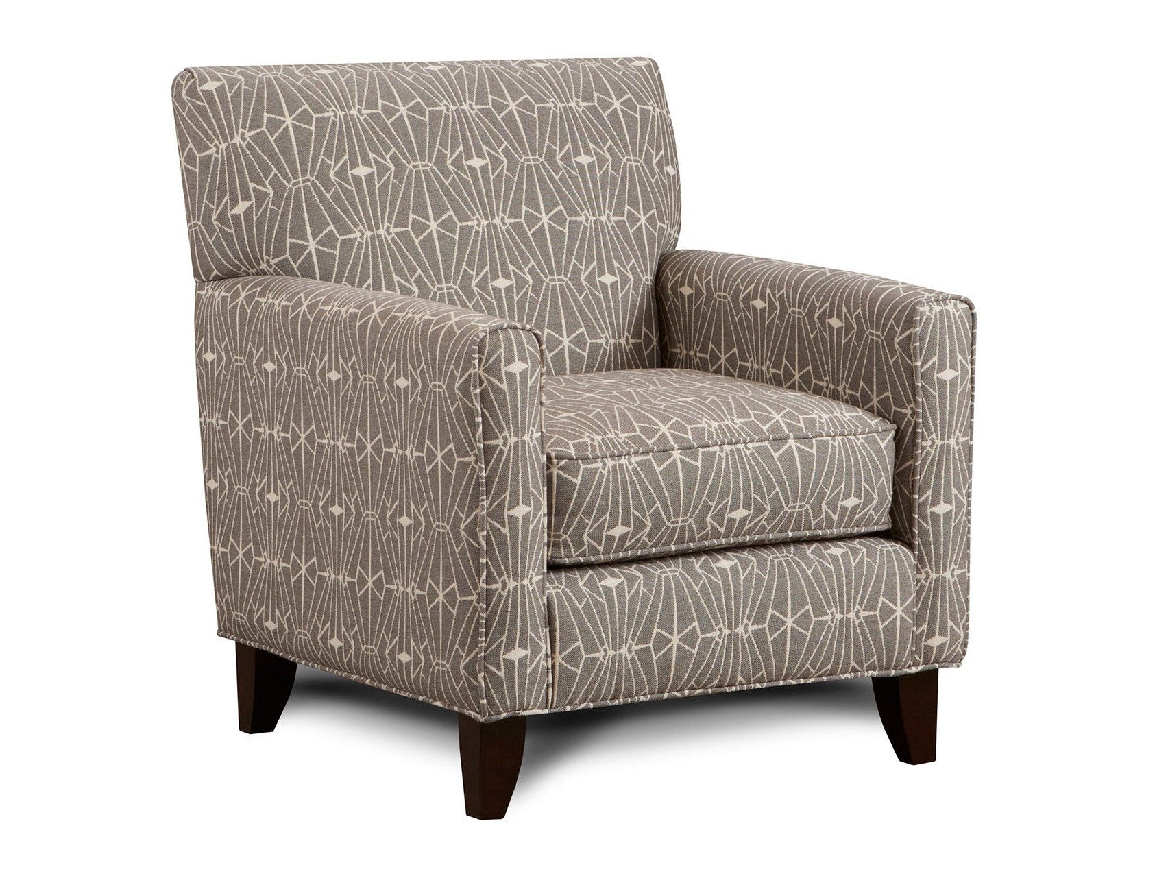 Parker Gray/Pattern Crystal Pattern Chair - Ornate Home