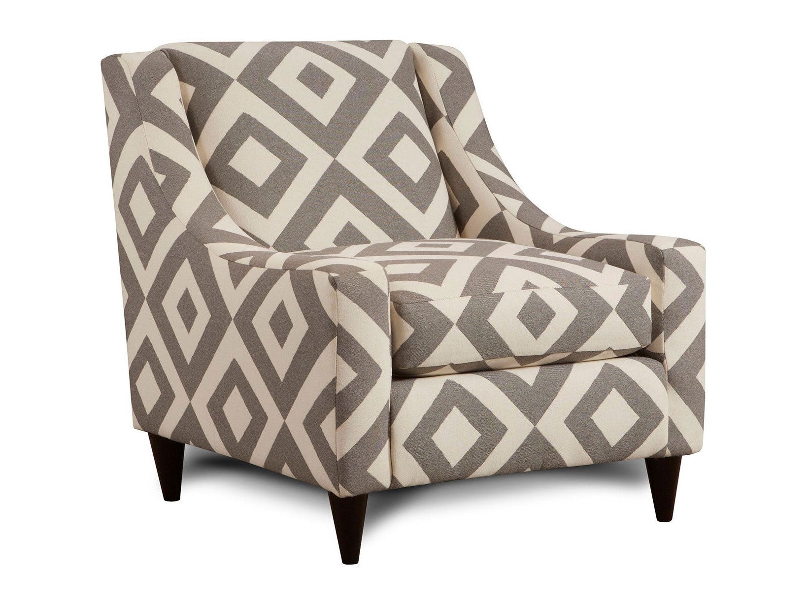 Parker Gray/Pattern Diamond Pattern Chair - Ornate Home