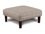 Parker Gray/Pattern Ottoman - Ornate Home