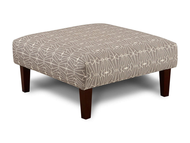 Parker Gray/Pattern Ottoman - Ornate Home