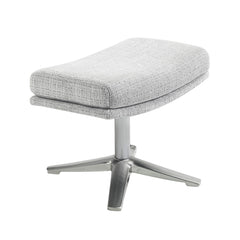 Parker Gray Swivel Chair w/ Ottoman - Ornate Home