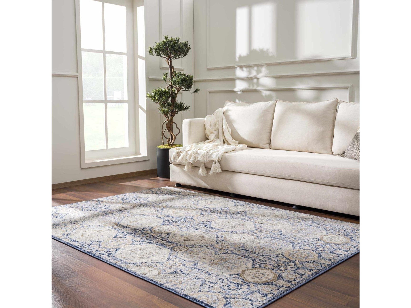 Parkerfield Blue Area Rug - Ornate Home