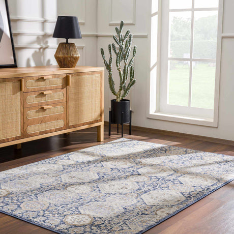 Parkerfield Blue Area Rug - Ornate Home