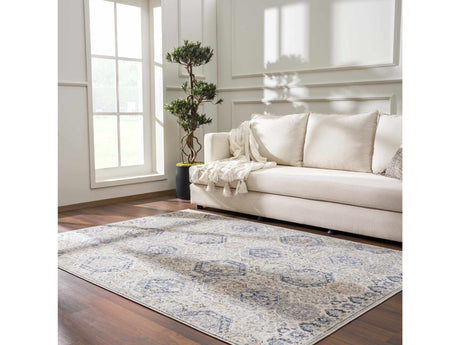 Parkerfield Cream & Blue Area Rug - Ornate Home