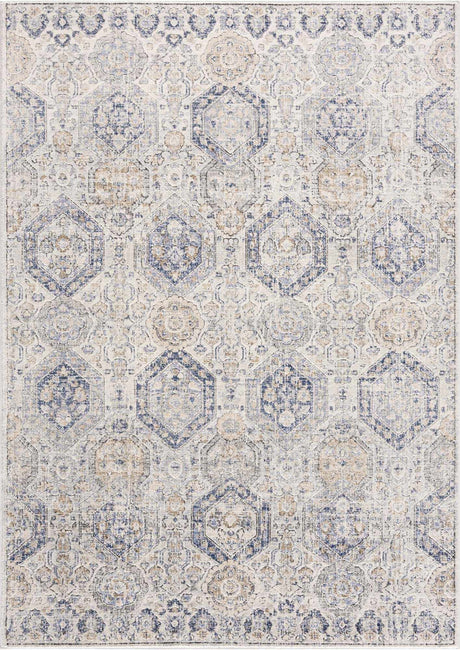 Parkerfield Cream & Blue Area Rug - Ornate Home