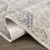 Parkerfield Cream & Blue Area Rug - Ornate Home