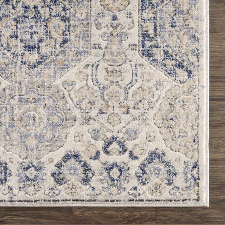 Parkerfield Cream & Blue Area Rug - Ornate Home