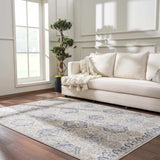 Parkerfield Cream & Blue Area Rug - Ornate Home