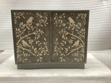 Parkes Distressed Grey 2-door Bone Inlay Accent Cabinet - Ornate Home