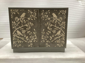 Parkes Distressed Grey 2-door Bone Inlay Accent Cabinet - Ornate Home