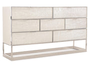 Parkhurst High Sheen White/Silver Leaf Dresser - Ornate Home