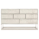 Parkhurst High Sheen White/Silver Leaf Dresser - Ornate Home