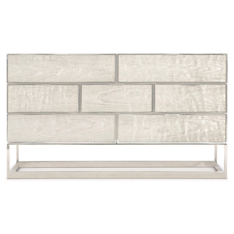 Parkhurst High Sheen White/Silver Leaf Dresser - Ornate Home