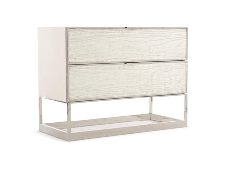 Parkhurst White/Silver Nightstand - Ornate Home