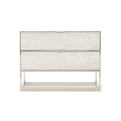Parkhurst White/Silver Nightstand - Ornate Home